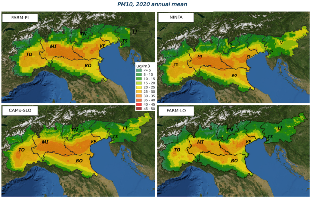Online il Report sulla valutazione della qualità dell'aria 2020 del bacino  padano e della Slovenia – lifeprepair